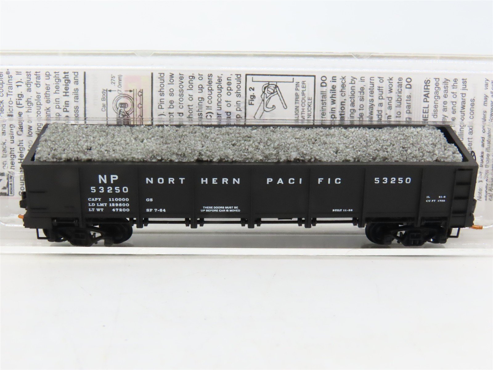 N Scale Micro-Trains MTL 08300040 NP Northern Pacific 40' Gondola #53250 w/Load