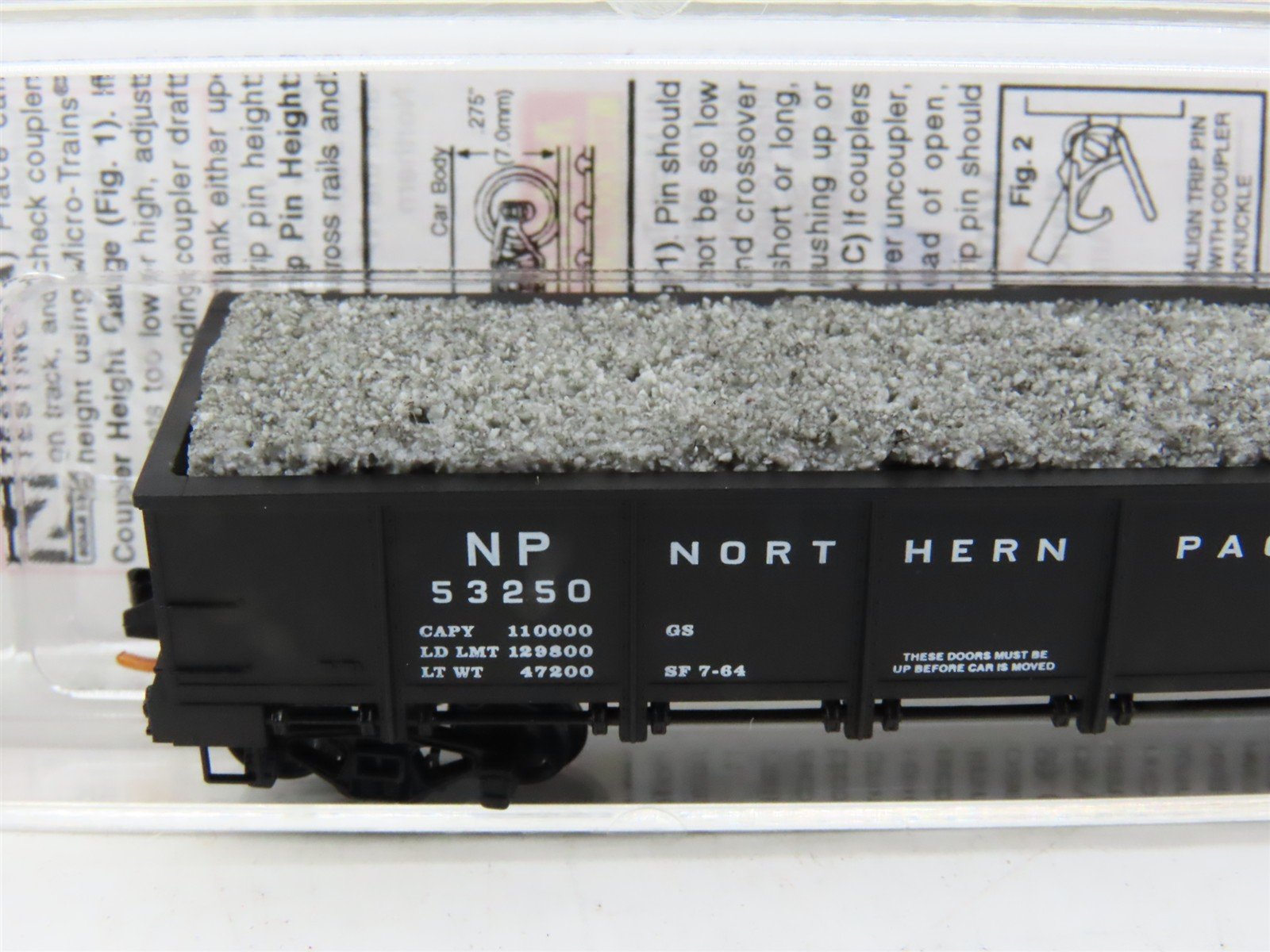 N Scale Micro-Trains MTL 08300040 NP Northern Pacific 40' Gondola #53250 w/Load