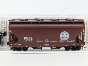 N Scale Micro-Trains MTL 09200190 BNSF Railway 2-Bay Covered Hopper #406031