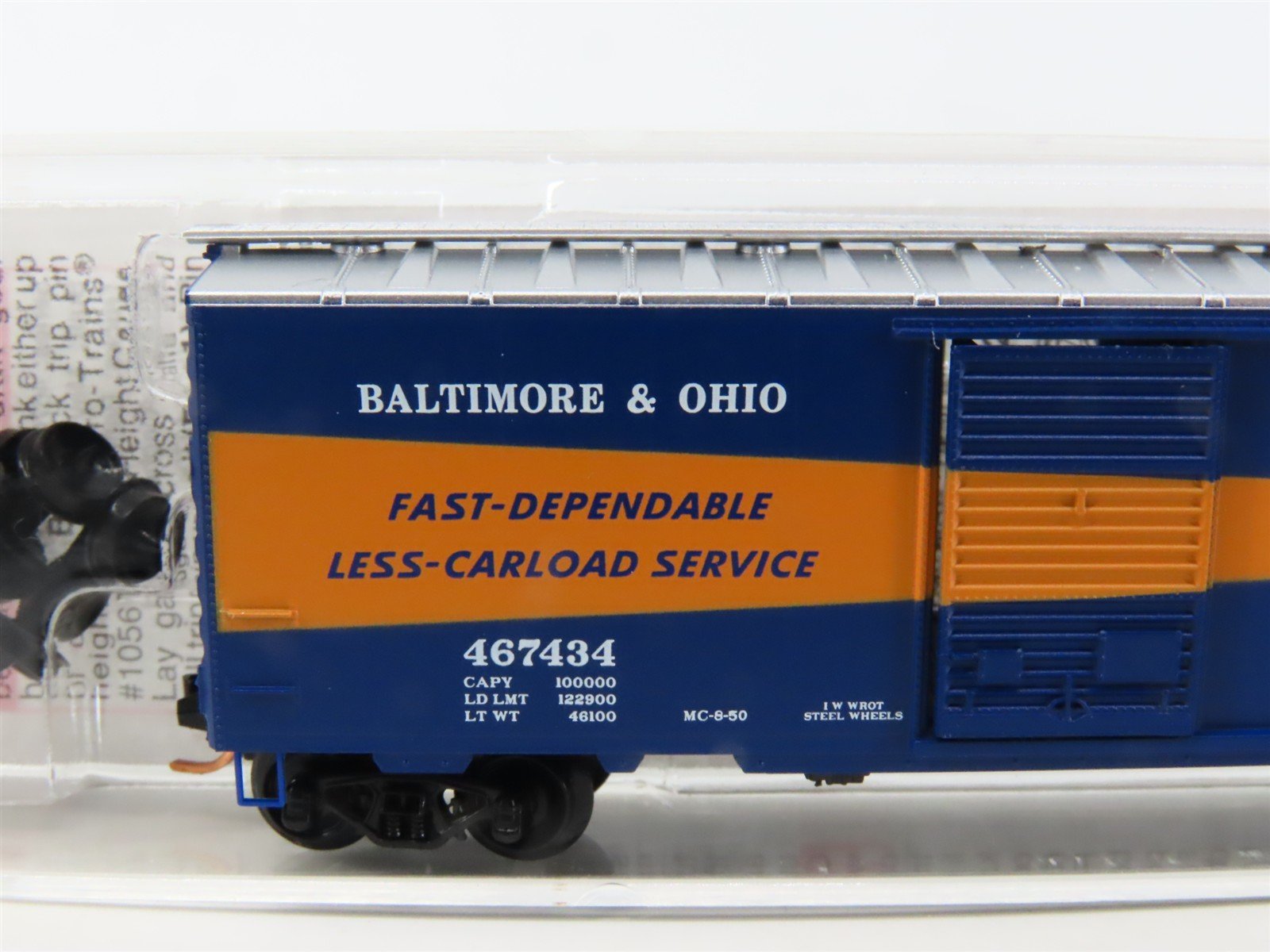 N Scale Micro-Trains MTL 20266 B&O Baltimore & Ohio 40' Standard Boxcar #467434