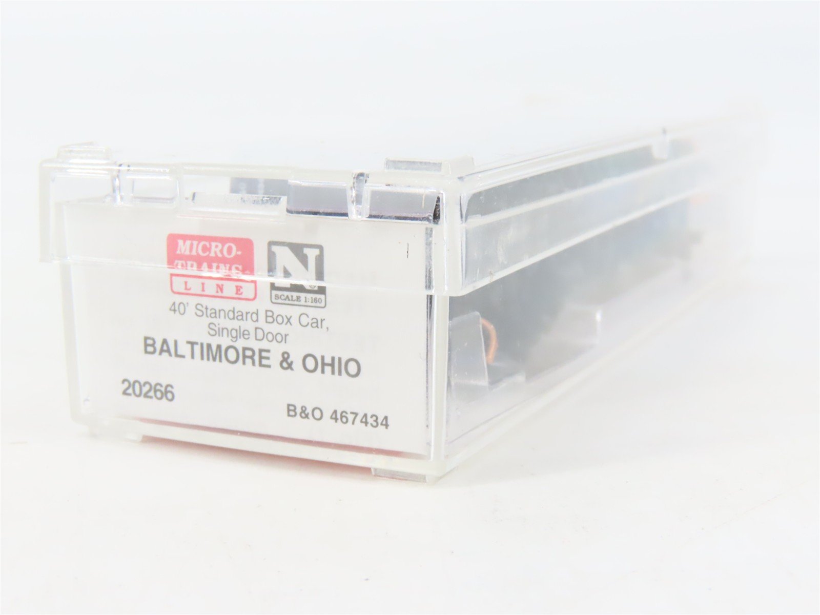N Scale Micro-Trains MTL 20266 B&O Baltimore & Ohio 40' Standard Boxcar #467434