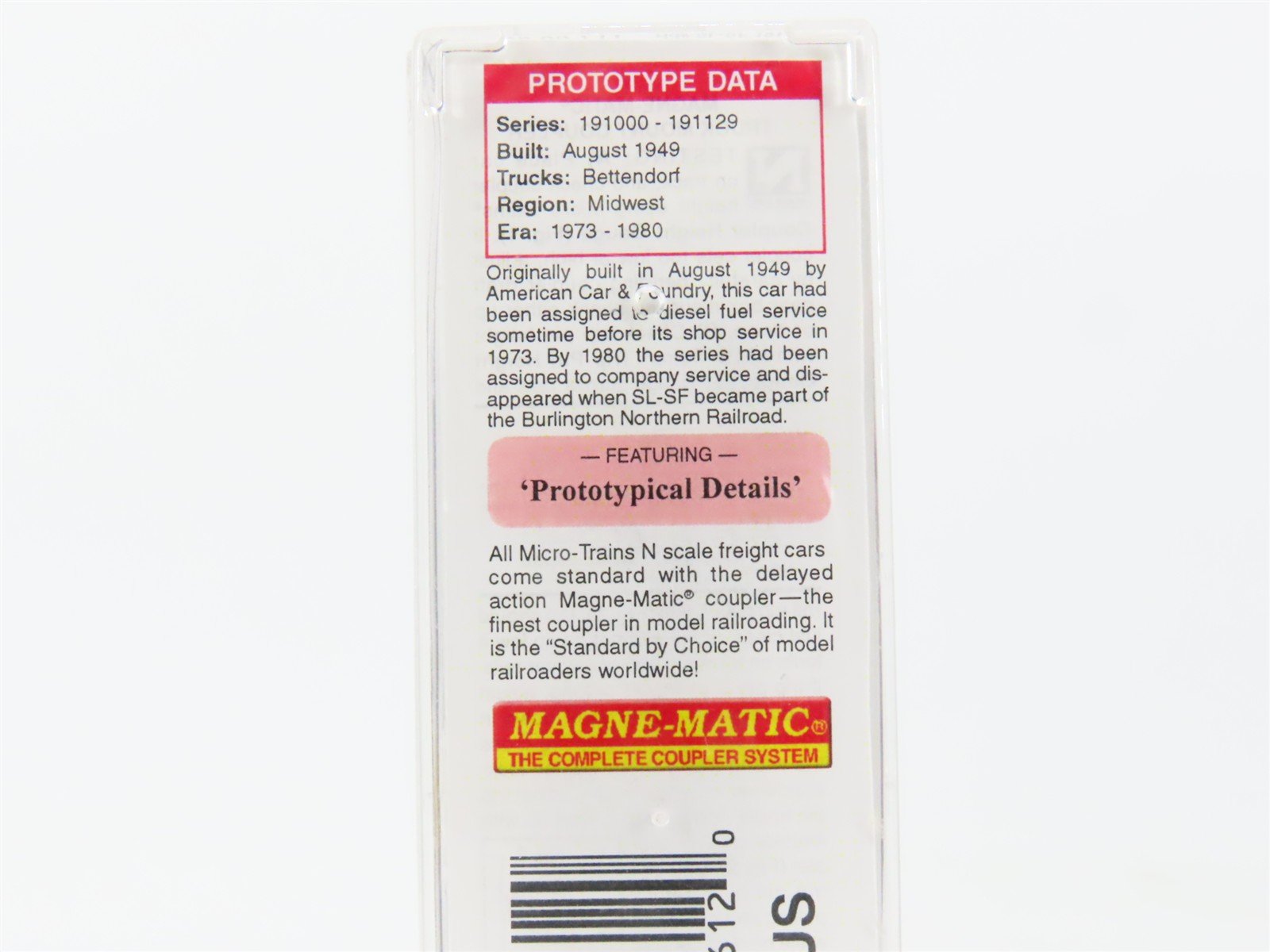 N Scale Micro-Trains MTL 06500711 SLSF Frisco 39' Single Dome Tankcar #191096