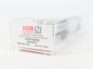 N Micro-Trains MTL 09200231 NP Northern Pacific 2-Bay Covered Hopper #75023