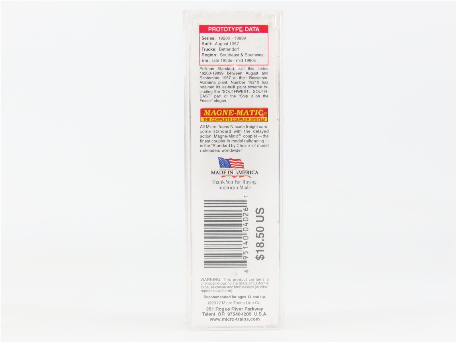 N Scale Micro-Trains 02400370 SL-SF St. Louis - San Francisco 40' Box Car RTR