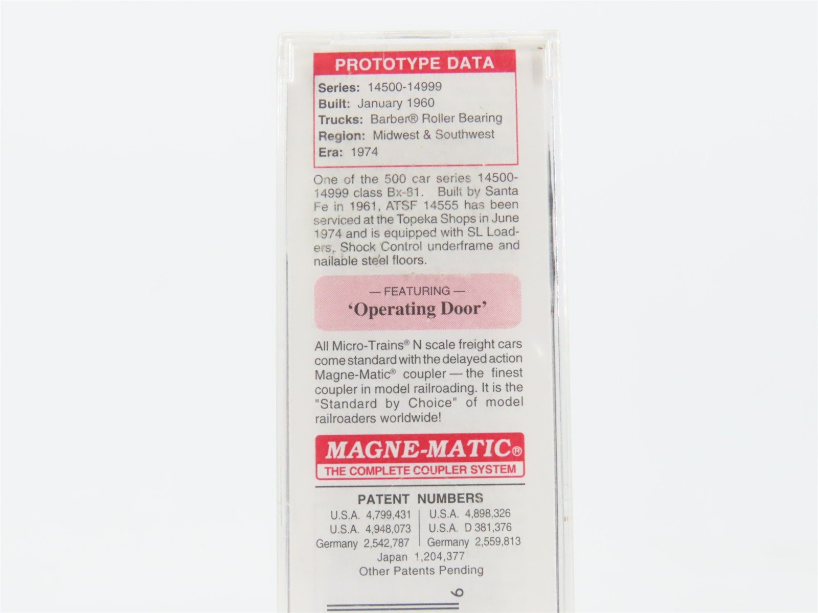 N Scale Micro-Trains 07700140 ATSF Santa Fe 50' Box Car 49633 RTR