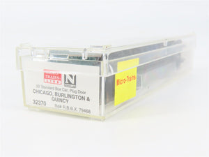 N Scale Micro-Trains 32370 RBBX Chicago, Burlington & Quincy 50' Box Car RTR