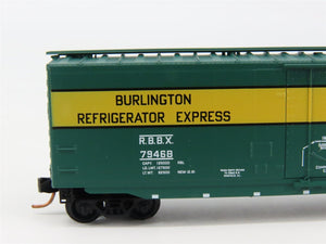 N Scale Micro-Trains 32370 RBBX Chicago, Burlington & Quincy 50' Box Car RTR