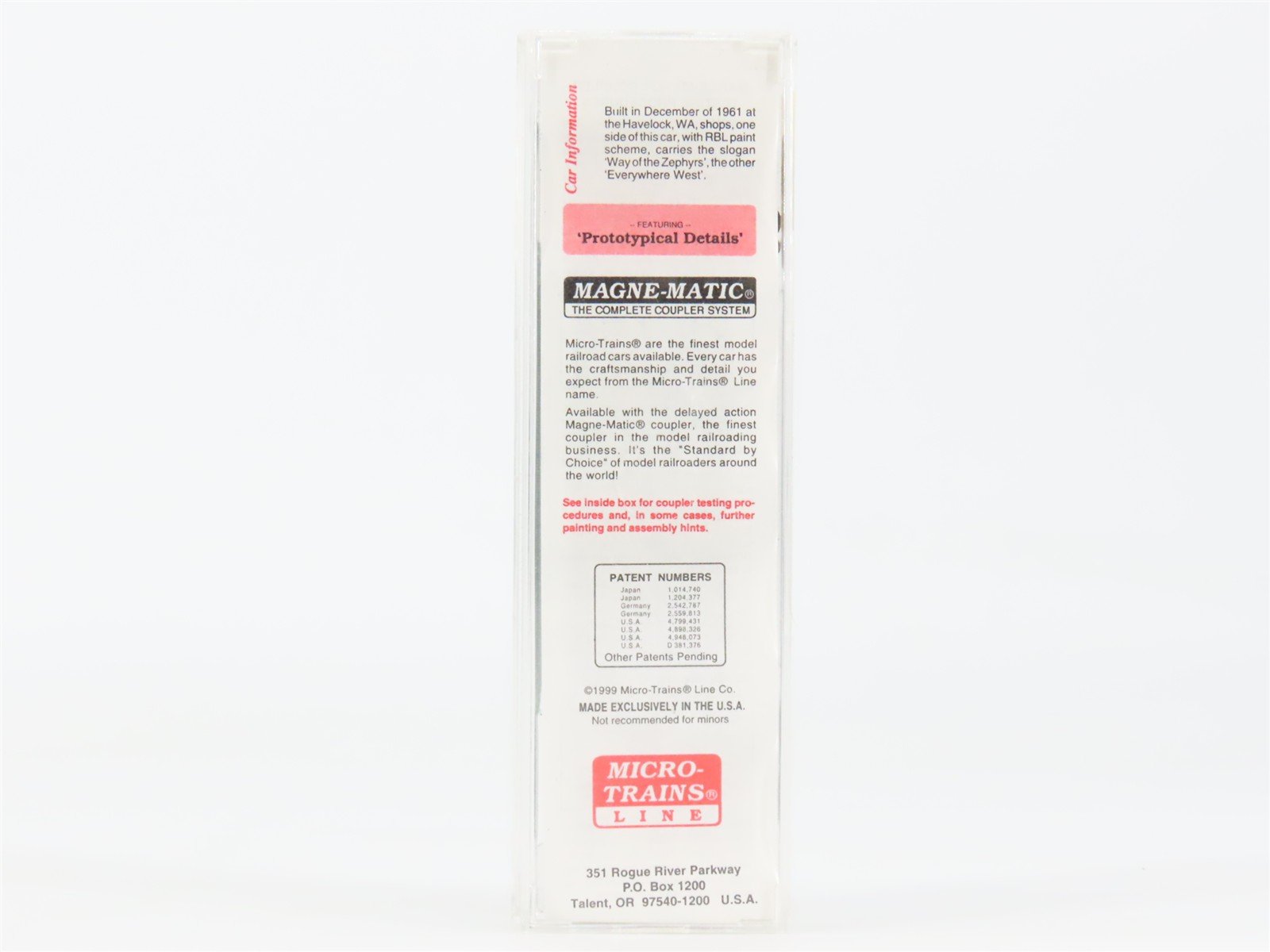 N Scale Micro-Trains 32370 RBBX Chicago, Burlington & Quincy 50' Box Car RTR