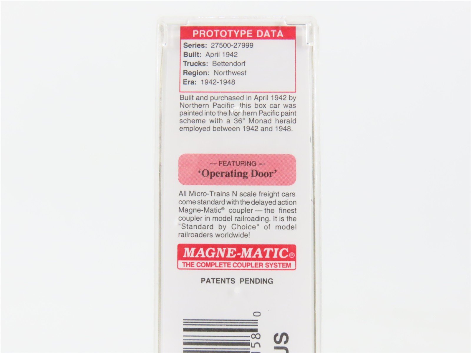 N Scale Micro-Trains 02000980 NP Northern Pacific 40' Box Car 27552 RTR