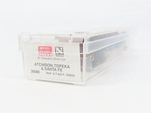 N Scale Micro-Trains 35080 ATSF Santa Fe 40' Stock/Cattle Car 50652 RTR