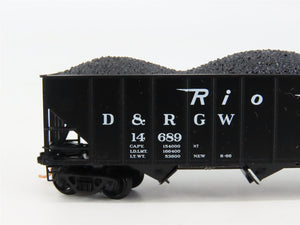 N Scale Micro-Trains 108060 D&RGW Denver & Rio Grande Western Hopper 14689 RTR