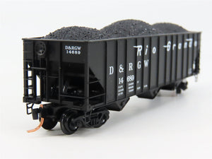 N Scale Micro-Trains 108060 D&RGW Denver & Rio Grande Western Hopper 14689 RTR