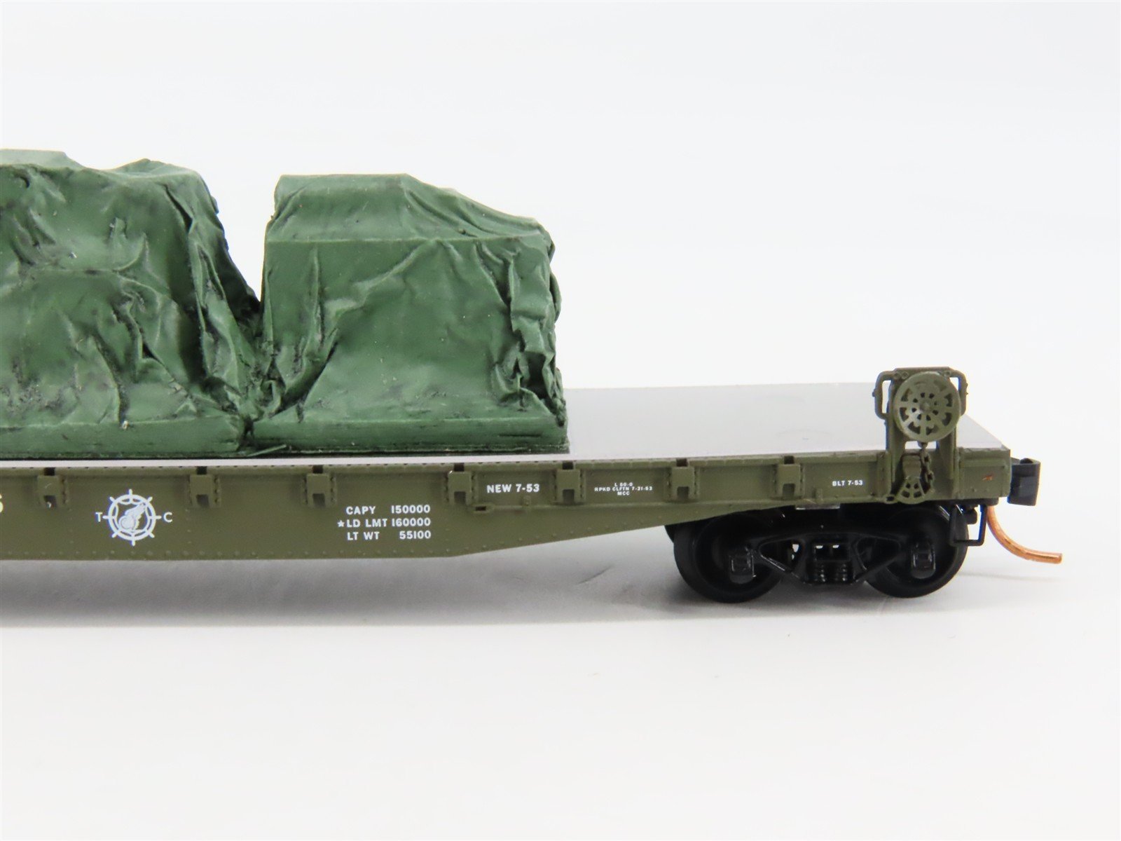 N Scale Micro-Trains 45180 USAX United States Army 50' Flat Car 38065 RTR