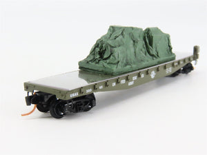 N Scale Micro-Trains 45180 USAX United States Army 50' Flat Car 38065 RTR