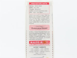 N Scale Micro-Trains 45180 USAX United States Army 50' Flat Car 38065 RTR