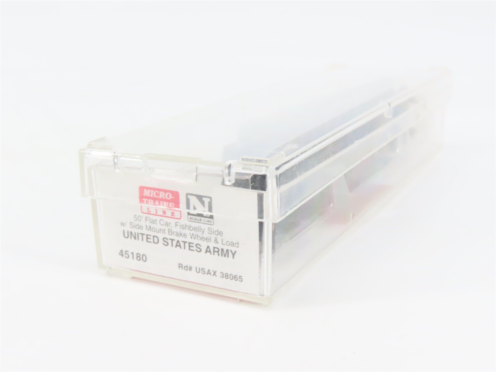 N Scale Micro-Trains 45180 USAX United States Army 50' Flat Car 38065 RTR