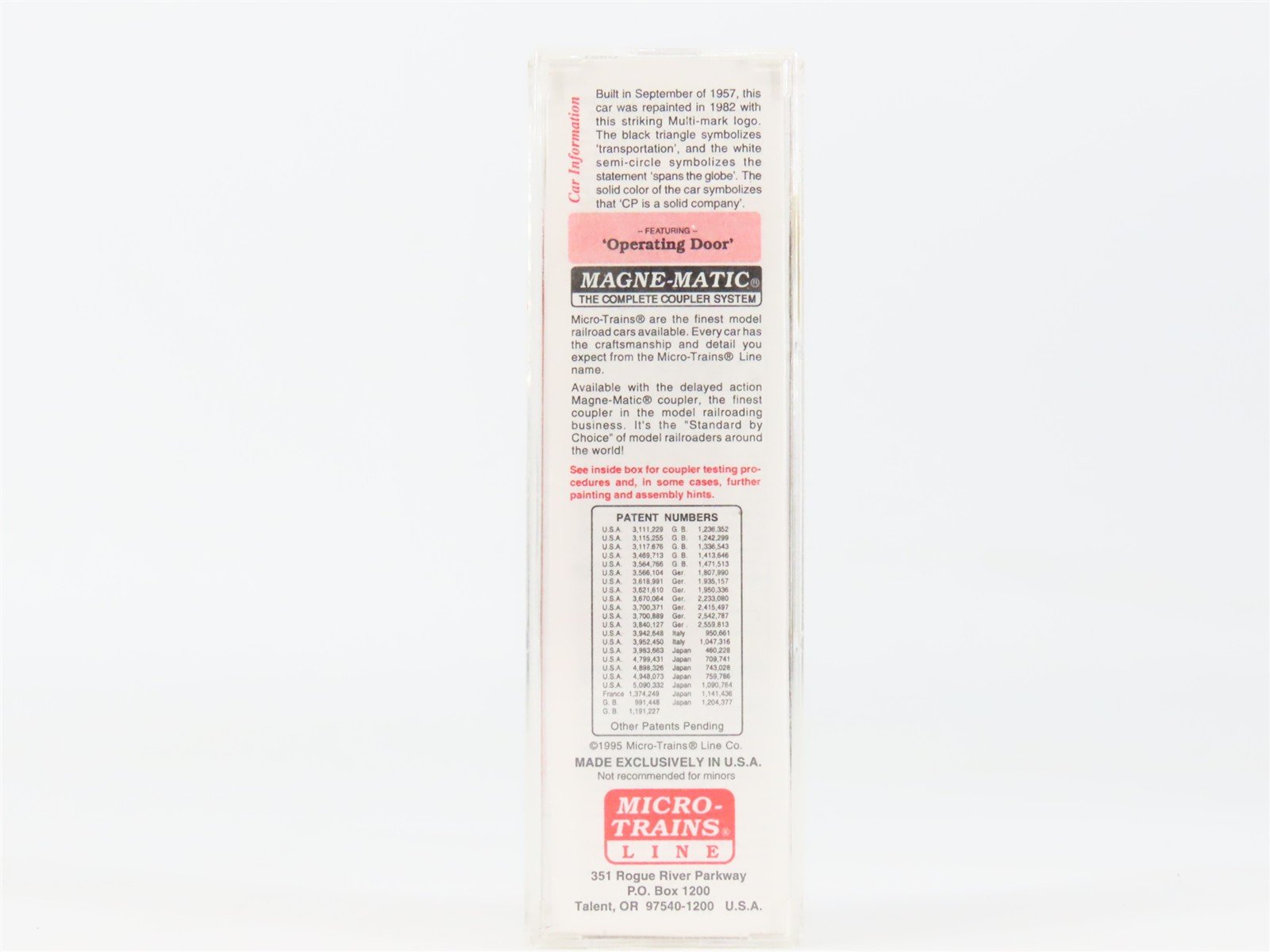 N Scale Micro-Trains 24260 CP Canadian Pacific 40' Box Car 55935 RTR