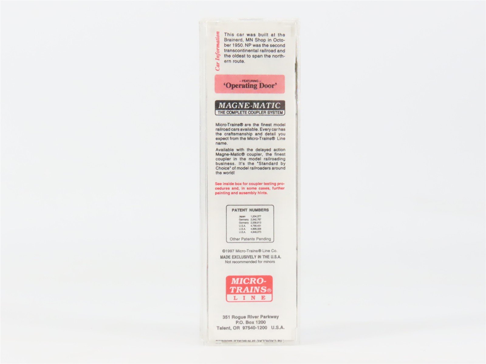 N Scale Micro-Trains 31060 NP Northern Pacific 50' Box Car 31430 RTR