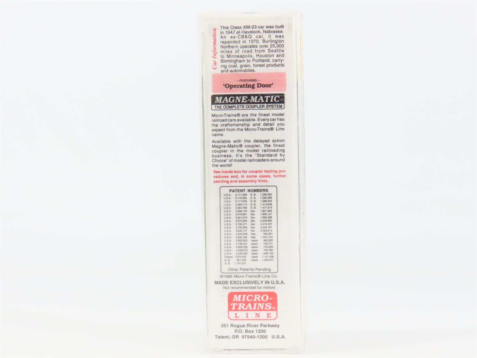 N Scale Micro-Trains 20306 BN Burlington Northern 40' Box Car 189284 RTR