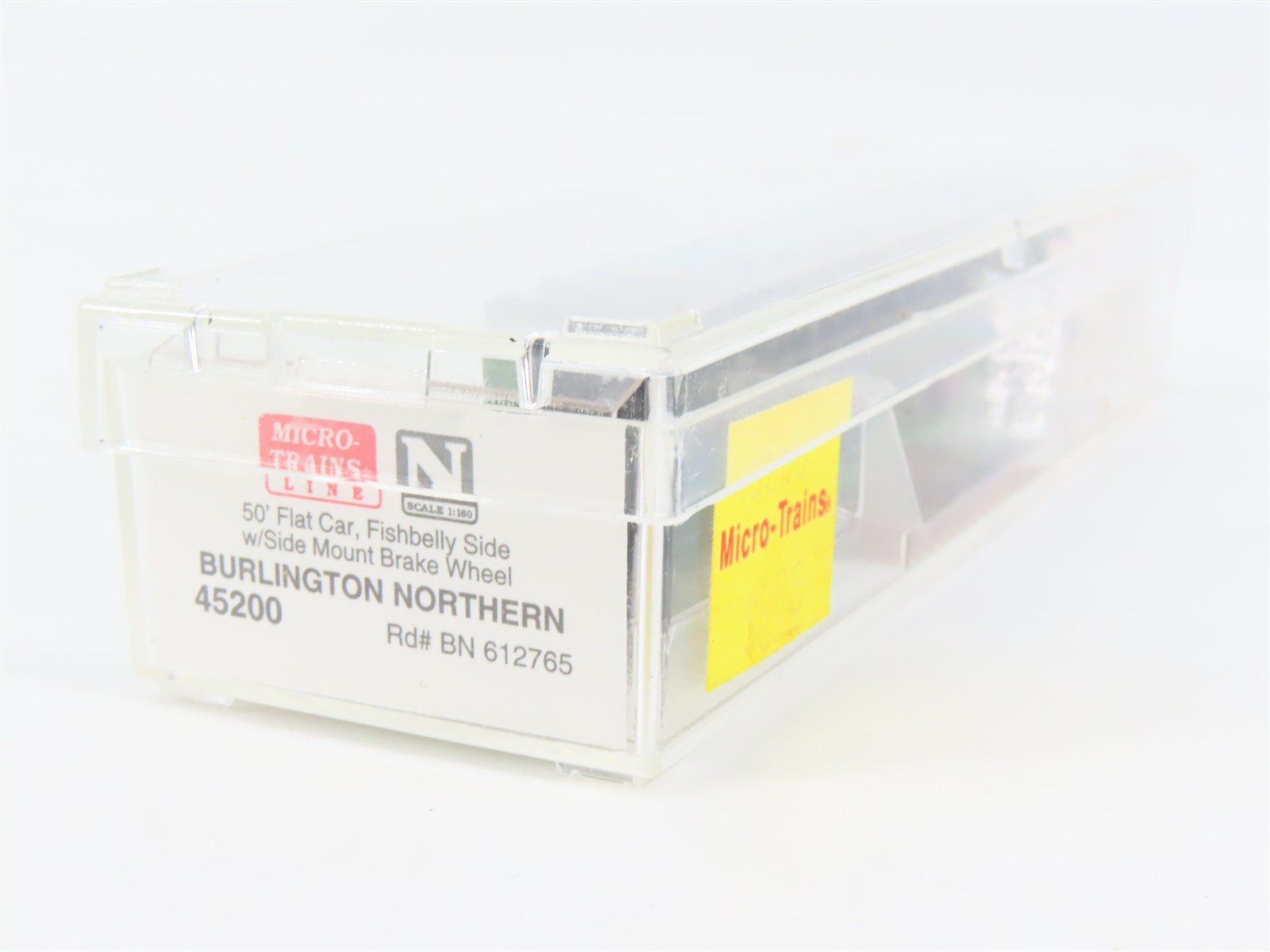 N Scale Micro-Trains 45200 BN Burlington Northern 50' Flat Car 612765 RTR