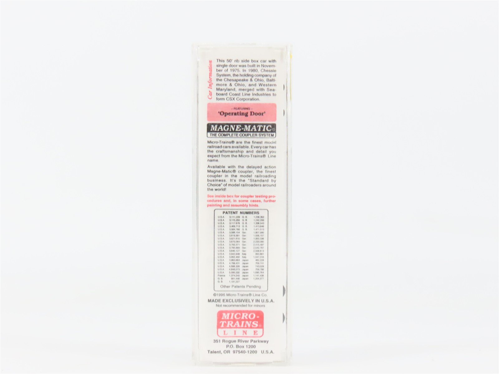 N Scale Micro-Trains 25550/1 CSX 50' Box Car 141053 RTR