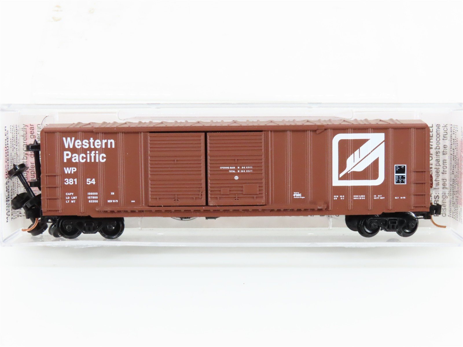 N Scale Micro-Trains 30080 WP Western Pacific 50' Box Car 38154 RTR