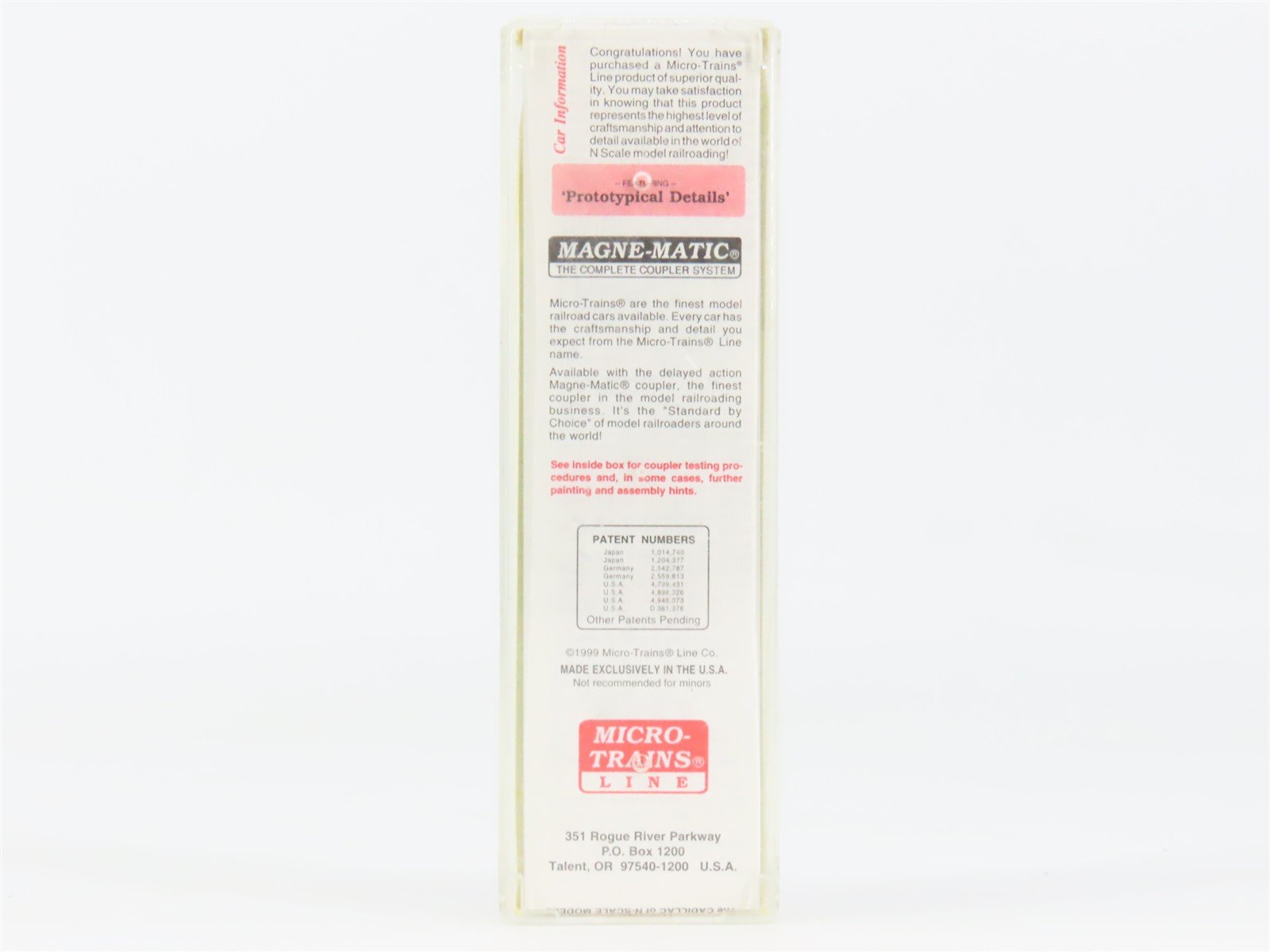 N Scale Micro-Trains SP Southern Pacific 40' Box Car 98012 RTR