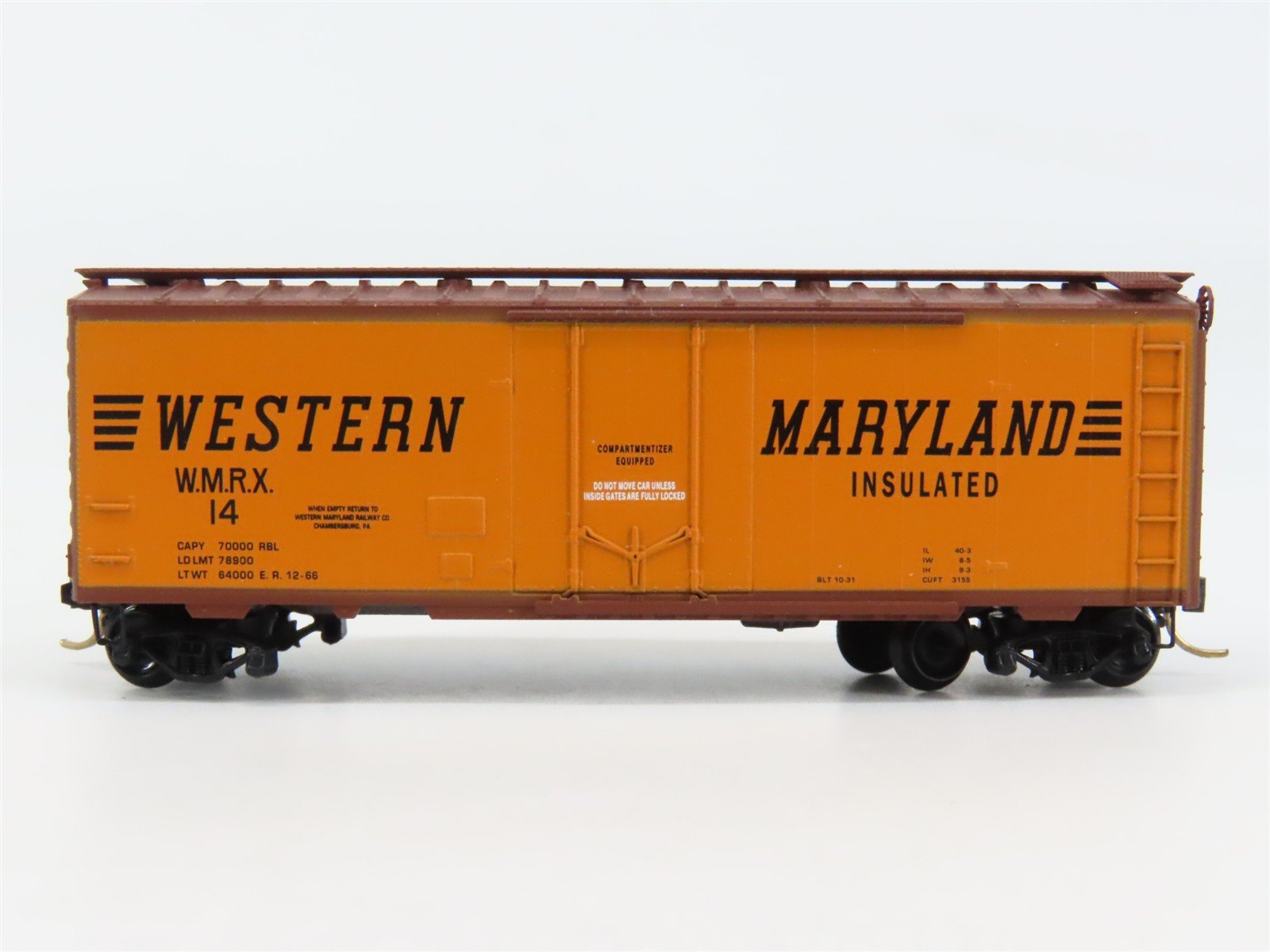 N Scale Micro-Trains WMRX Western Maryland 40' Box Car 14 RTR
