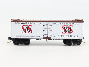 N Scale Micro-Trains CBT Schwarzschild & Sulzberger Co. Reefer 1675 RTR