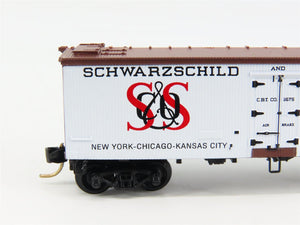 N Scale Micro-Trains CBT Schwarzschild & Sulzberger Co. Reefer 1675 RTR