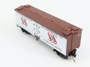 N Scale Micro-Trains CBT Schwarzschild & Sulzberger Co. Reefer 1675 RTR