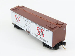 N Scale Micro-Trains CBT Schwarzschild & Sulzberger Co. Reefer 1675 RTR