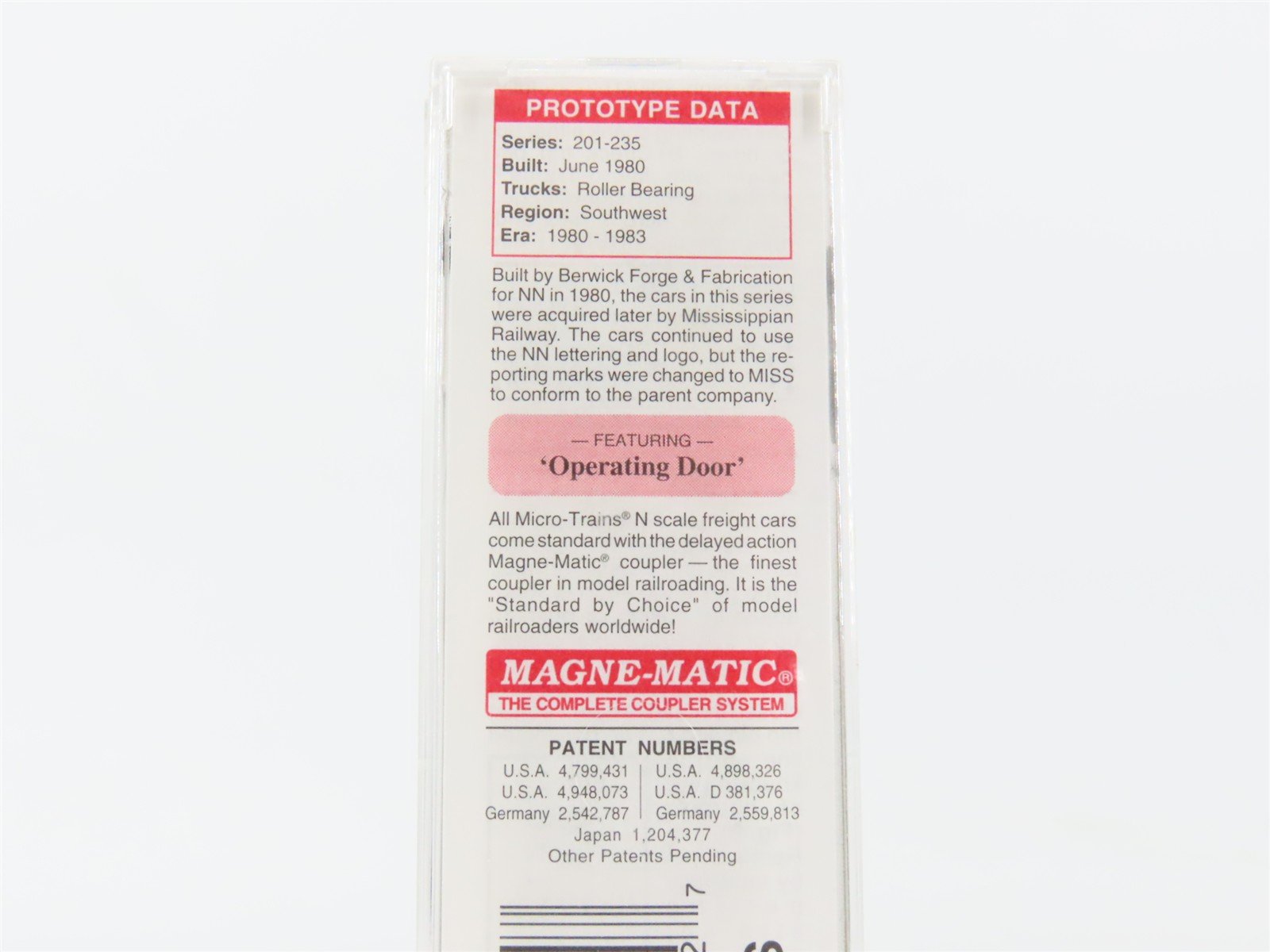 N Scale Micro-Trains 25510 NN Nevada Northern 50' Box Car 223 RTR