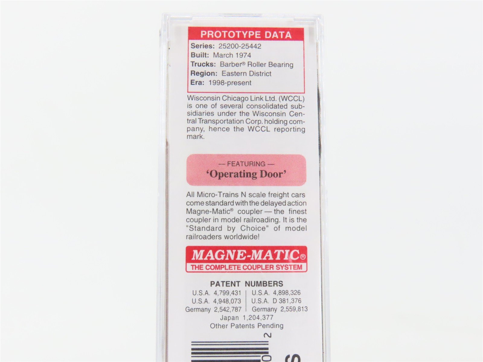 N Scale Micro-Trains 02500680 WCCL Wisconsin Central 50' Box Car 25324 RTR