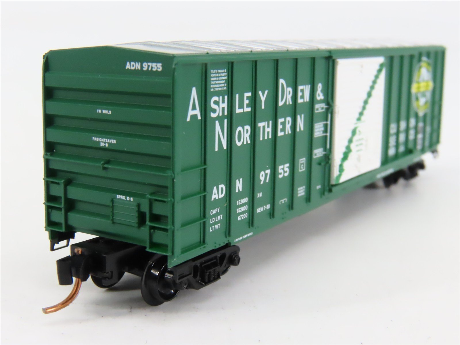 N Scale Micro-Trains 25590 ADN Ashley Drew & Northern 50' Box Car 9755 RTR