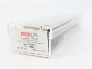 N Scale Micro-Trains 02600030 CN Canadian National 50' Box Car 553201 RTR