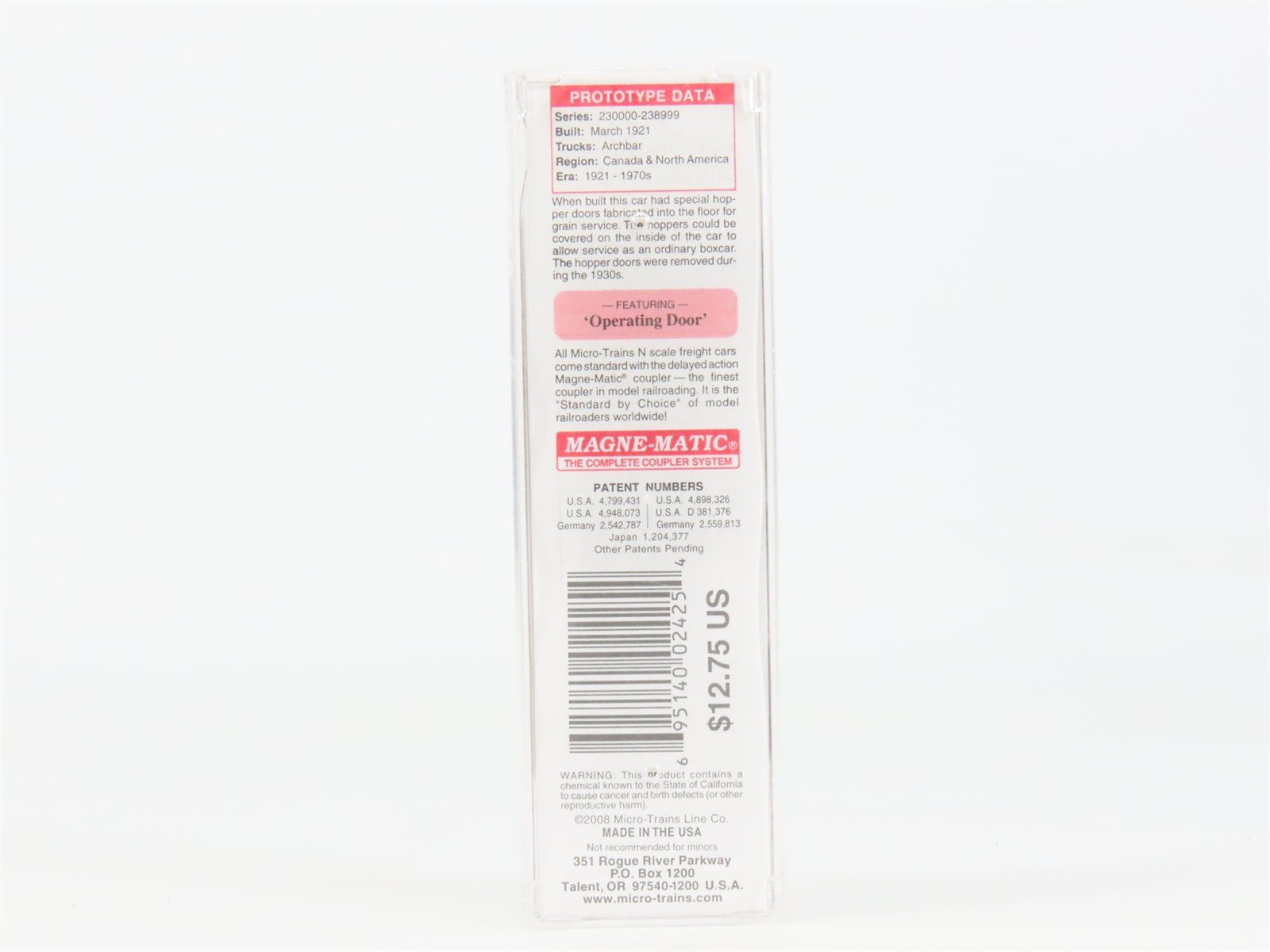 N Scale Micro-Trains 02800120 CP Canadian Pacific 40' Box Car 230103 RTR