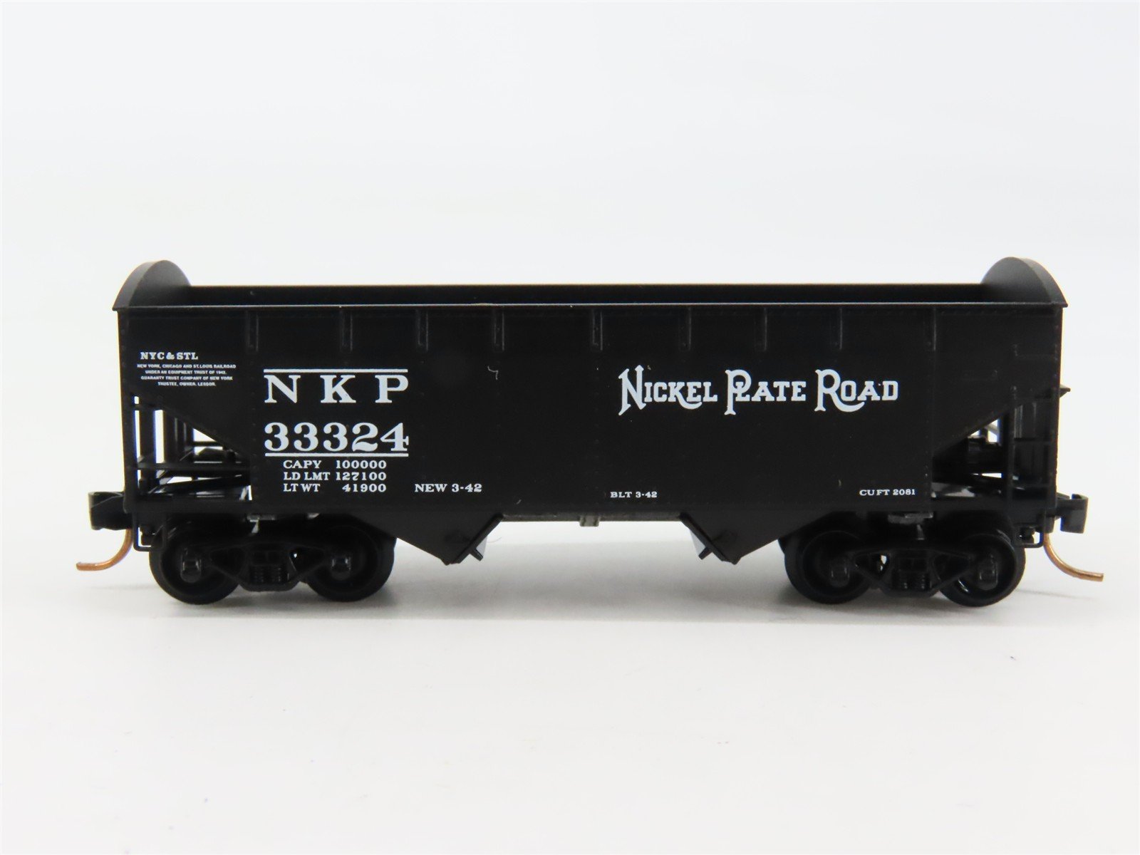 N Scale Micro-Trains 87020 NKP Nickel Plate Road 33' Hopper 33324 RTR