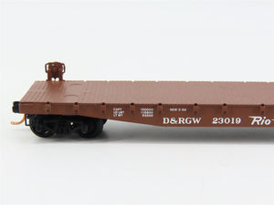 N Scale Micro-Trains 45060 D&RGW Denver & Rio Grande Western 50' Flat Car RTR