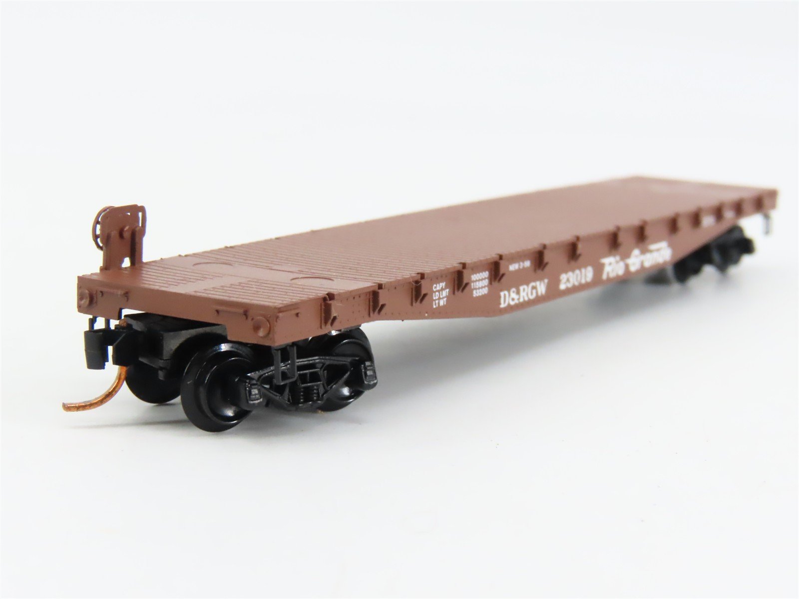 N Scale Micro-Trains 45060 D&RGW Denver & Rio Grande Western 50' Flat Car RTR