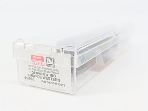 N Scale Micro-Trains 45060 D&RGW Denver & Rio Grande Western 50' Flat Car RTR