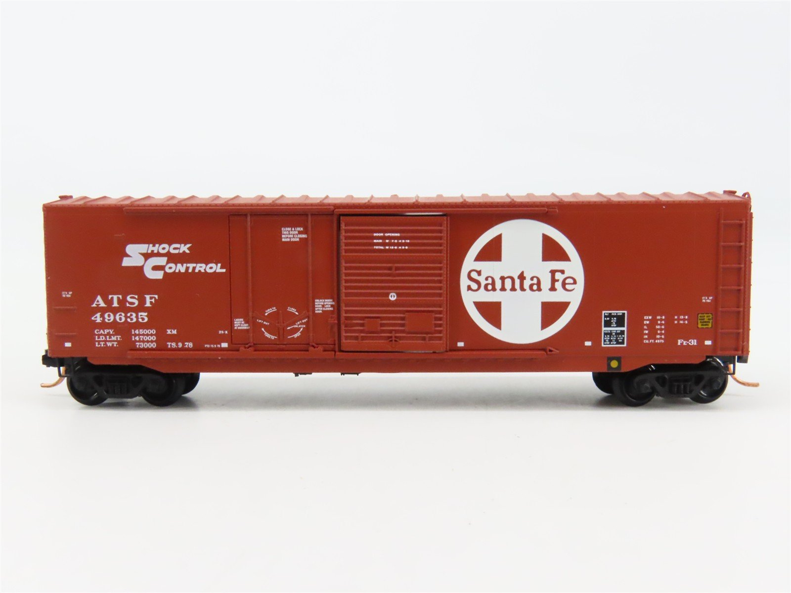 N Scale Micro-Trains 76030 ATSF Santa Fe 50' Box Car 49635 RTR