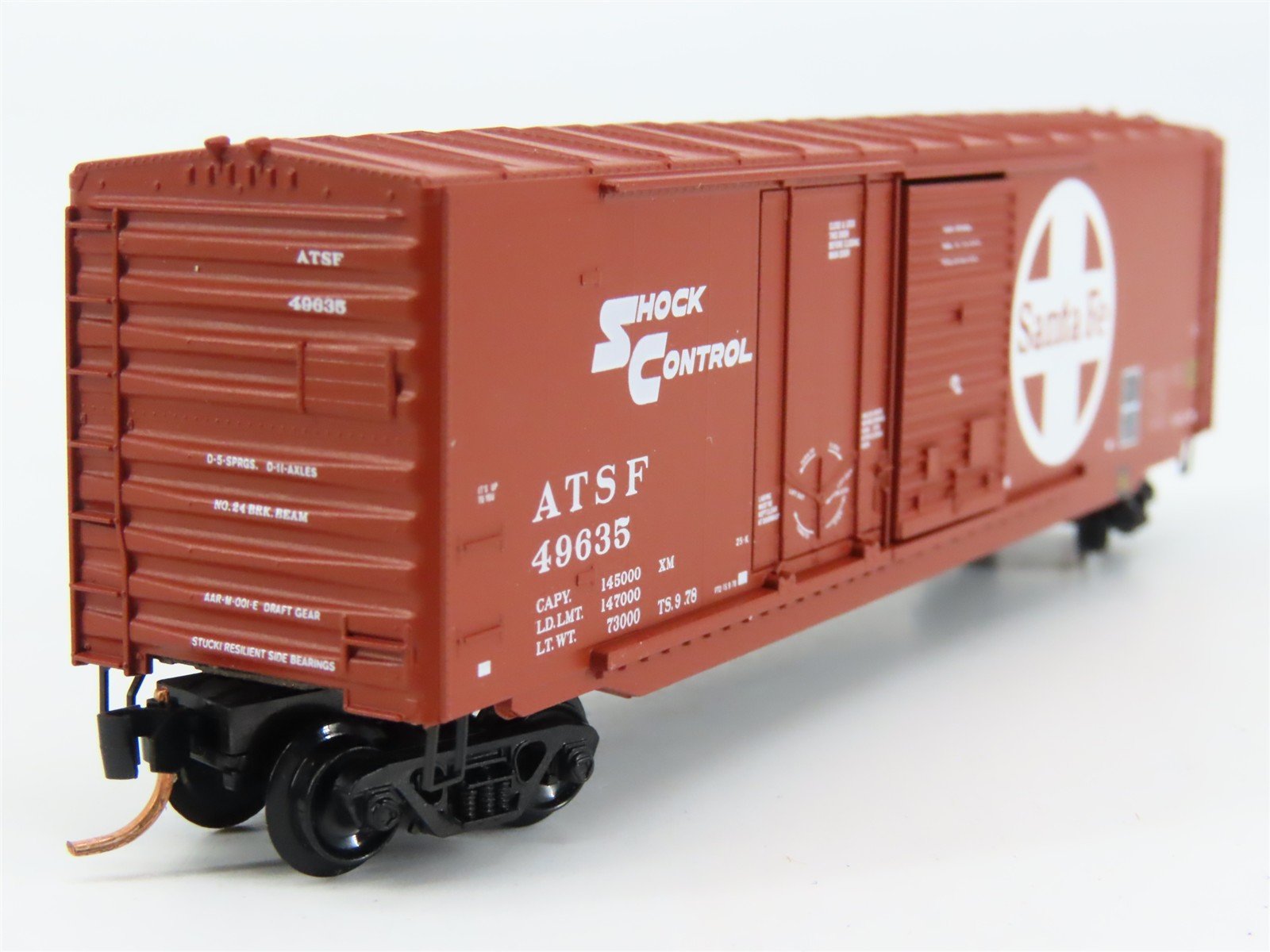 N Scale Micro-Trains 76030 ATSF Santa Fe 50' Box Car 49635 RTR