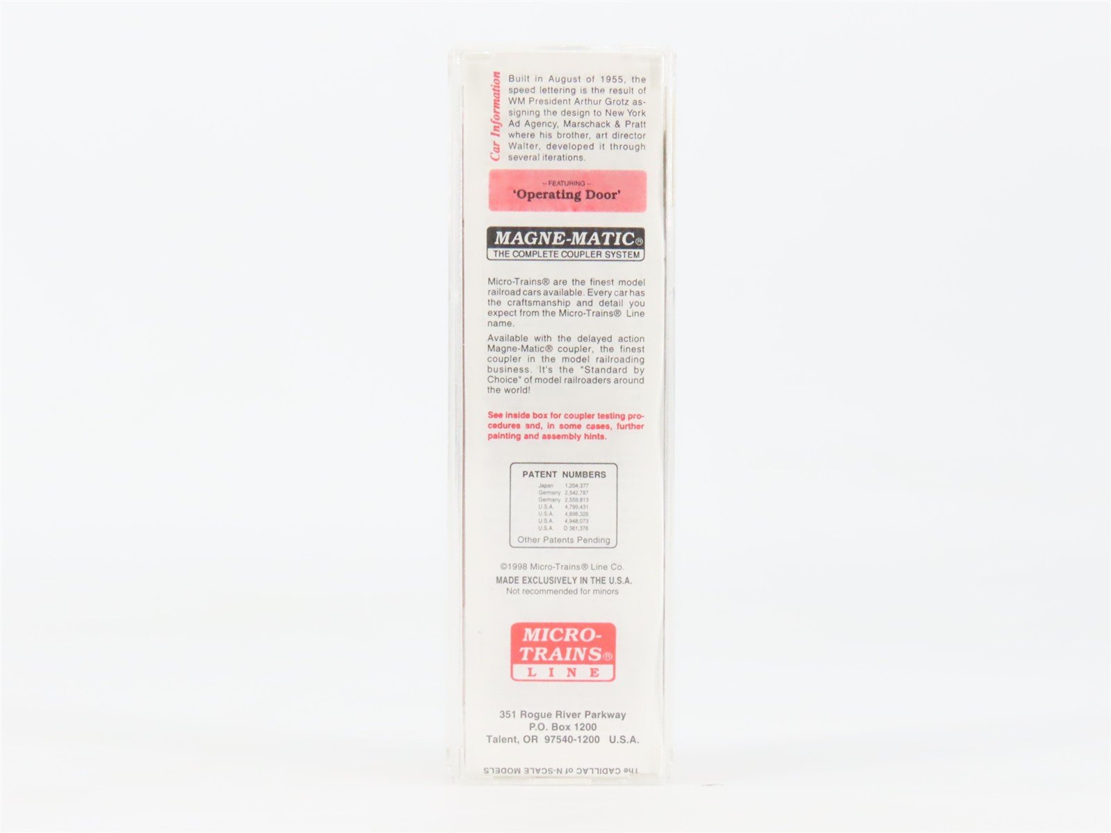 N Scale Micro-Trains 31160 WM Western Maryland 50' Box Car 34005 RTR