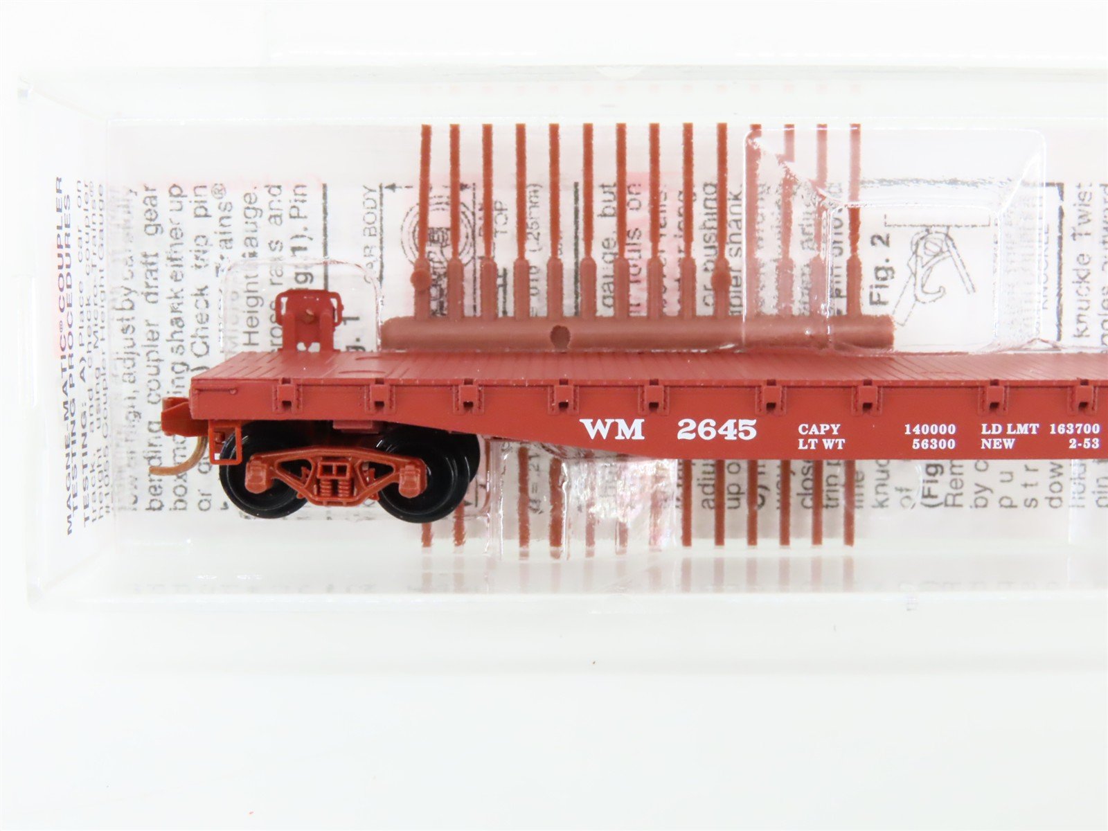 N Scale Micro-Trains 45160 WM Western Maryland 50' Flat Car 2645 RTR