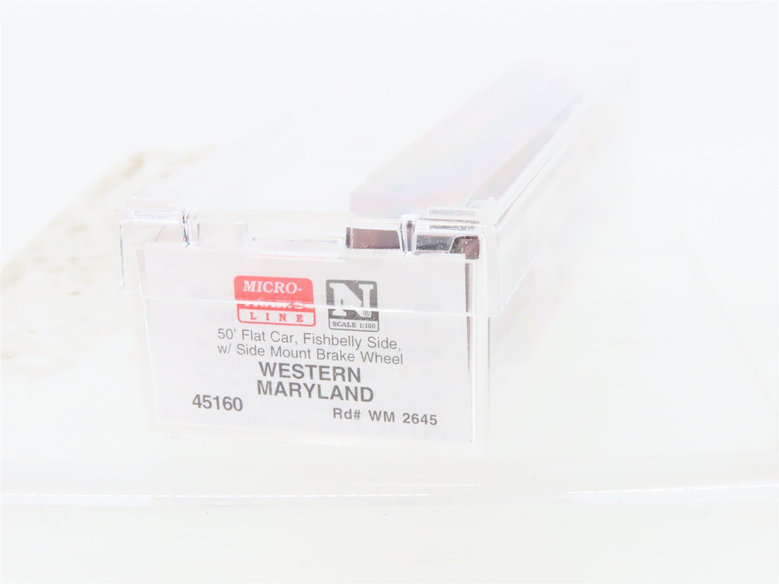 N Scale Micro-Trains 45160 WM Western Maryland 50' Flat Car 2645 RTR
