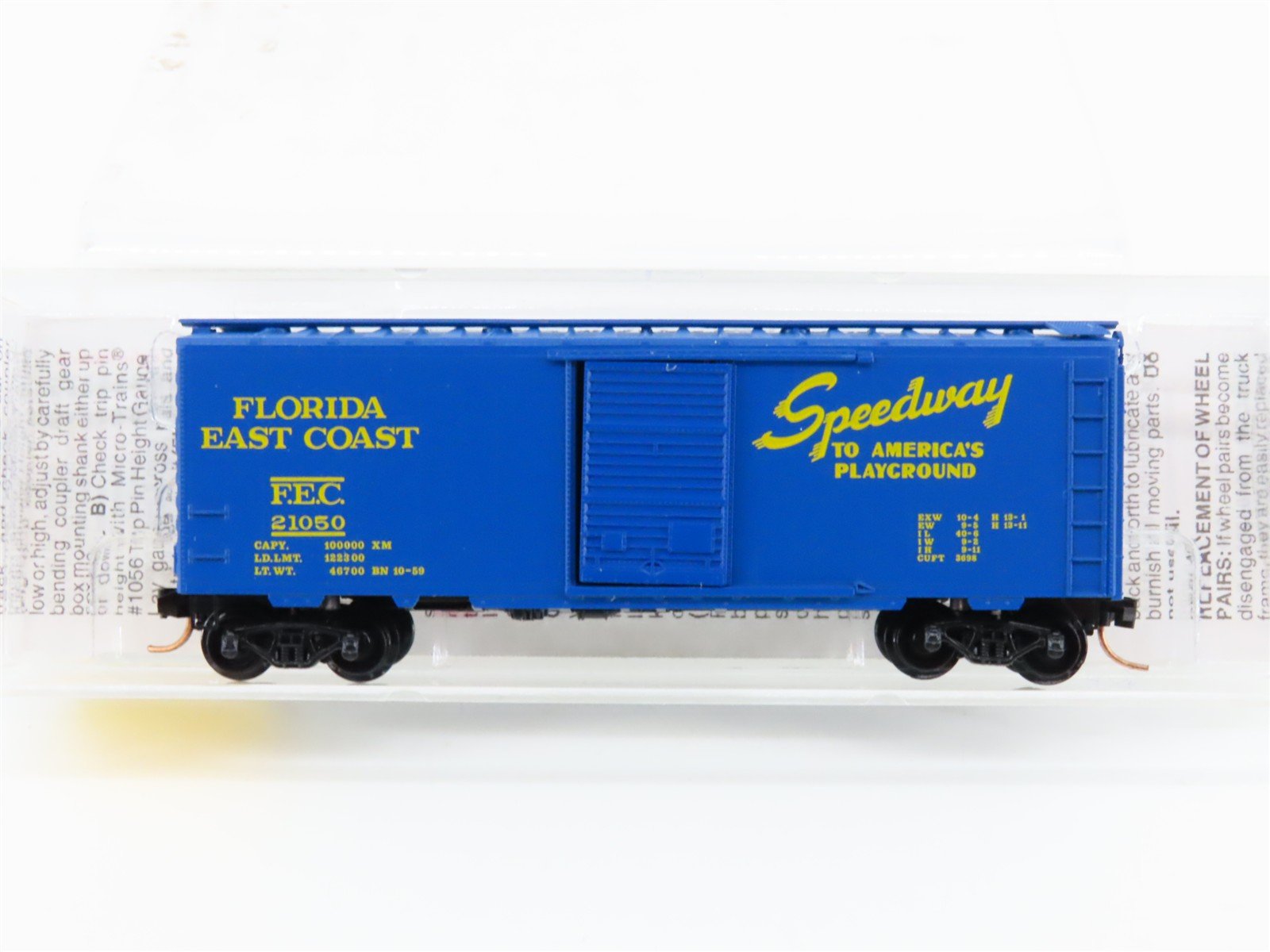 N Scale Micro-Trains 20096 FEC Florida East Coast 40' Box Car 21050 RTR