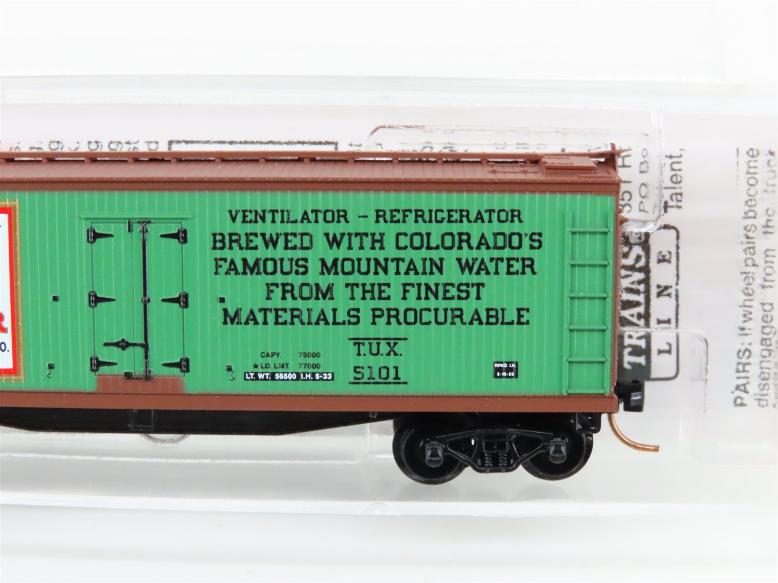 N Scale Micro-Trains 49440 TUX Tivoli Beer 40' Reefer 5101 RTR