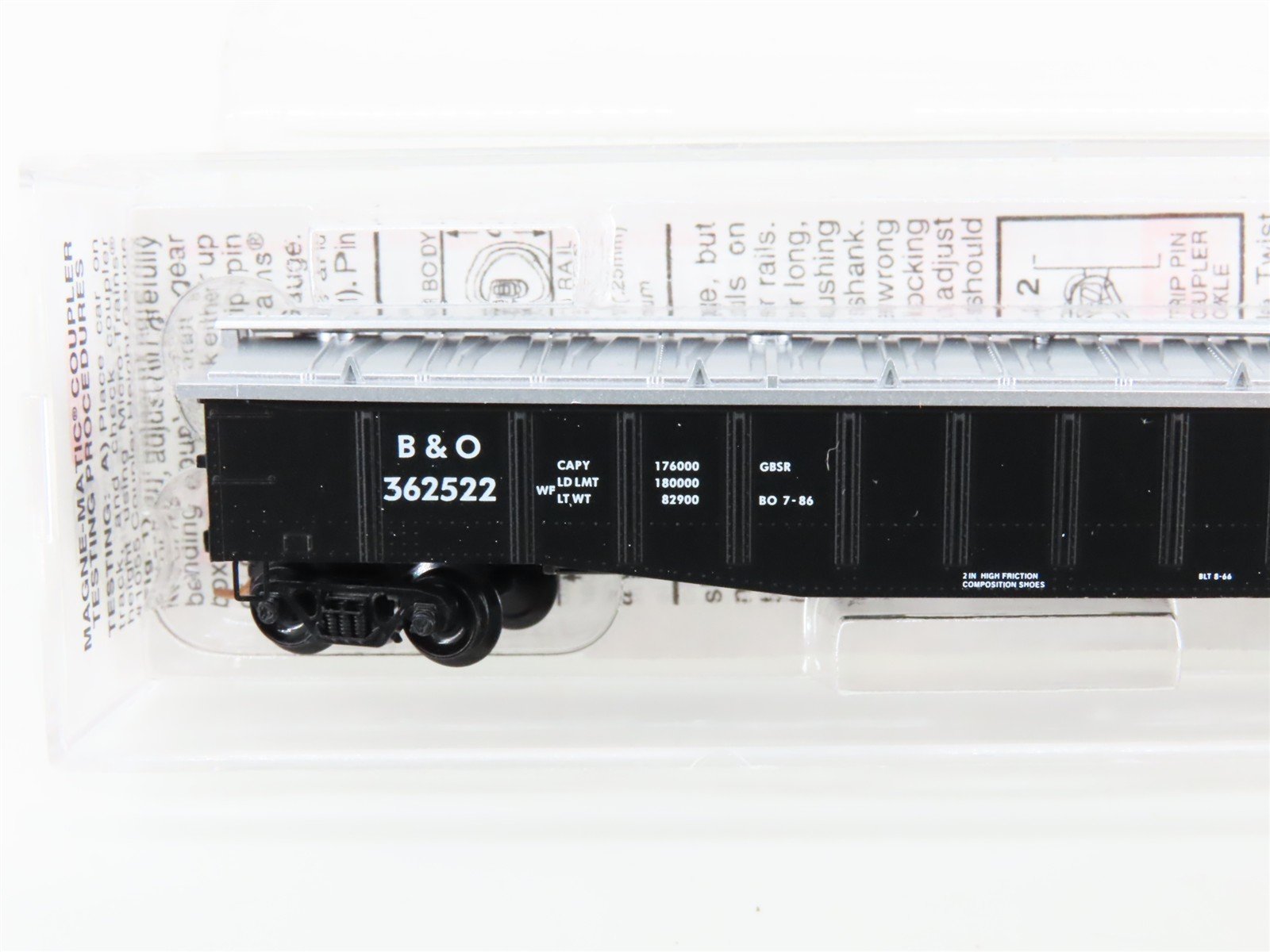 N Scale Micro-Trains 106040 B&O Baltimore & Ohio 50' Gondola 362522 RTR