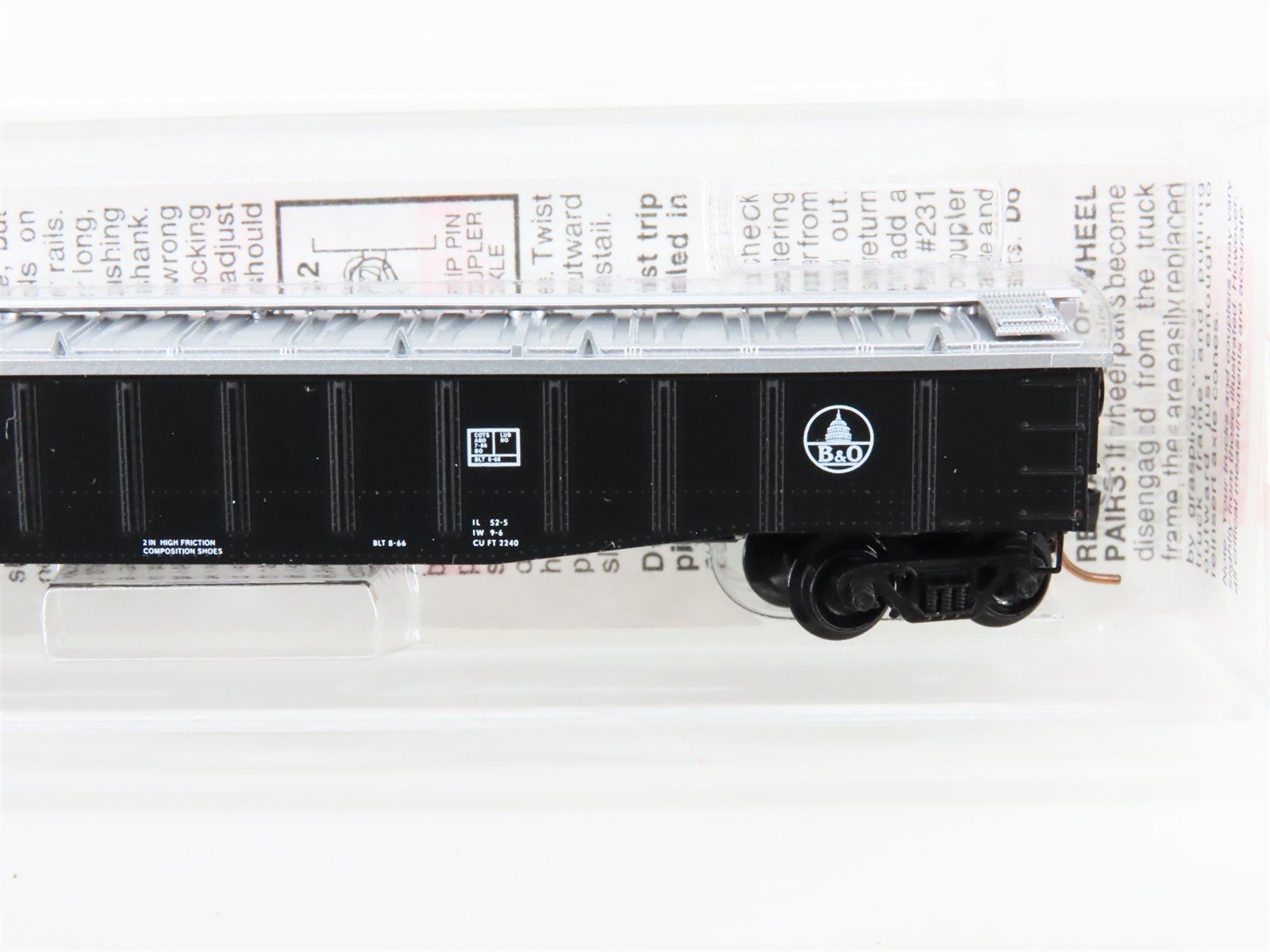 N Scale Micro-Trains 106040 B&O Baltimore & Ohio 50' Gondola 362522 RTR